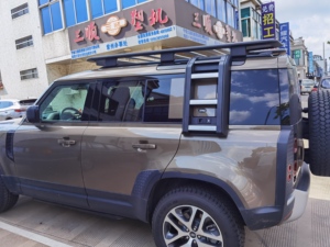 Accesorios Universales Escalera Ajustable para Techo de Auto Compatible con Land Rover <span class=keywords><strong>Defender</strong></span> 90 110 4x4 Accesorios para Autos Deportivos - Product Image 5