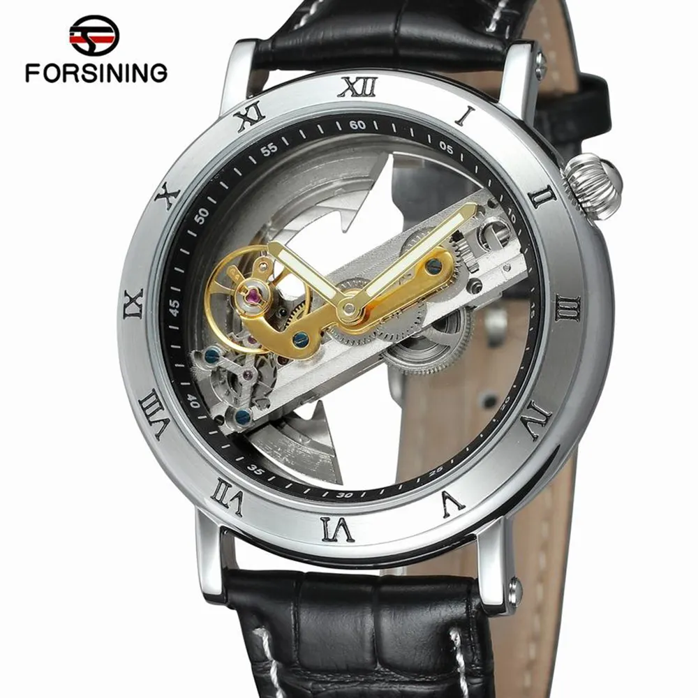 FORSINING 9005 men's mechanical watch men Luxury Skeleton Automatic Watch Self-Wind clock sport wrist watch Business Wristwatch