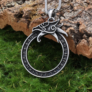 Acier inoxydable <span class=keywords><strong>Rock</strong></span> Punk Style Amulette Viking Circulaire <span class=keywords><strong>Celtique</strong></span> Dragon Collier Pendentif pour Hommes Bijoux - Product Image 4