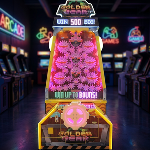 Máquina de Juego Arcade Golden Gear: Lujosa Máquina Electrónica Giratoria Operada por Monedas con Simulador de Caída de Bolas de la Suerte y Recompensas - Product Image 5