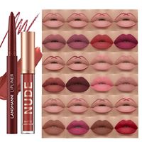Kit de Rouge à Lèvres Mat et Crayon Contour des Lèvres Portable, Imperméable et Longue Durée, 2 Pièces, Étiquette Privée, Modèle ML8922 - Vente Flash