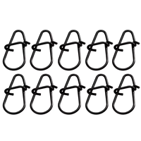 10 pièces/sac 50 pièces/boîte en acier inoxydable gourde Snap sécurité rapide Clip goupille de verrouillage forte traction Anti-corrosion pêche leurre plates-formes connecteur
