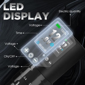 מסנן x30 אלחוטי קעקוע מכונת עט 1 סוללה נוספת 4-12v הוביל תצוגה 2.0-4.2 מ "מ עבור אמני קעקוע מקצועיים - Product Image 3