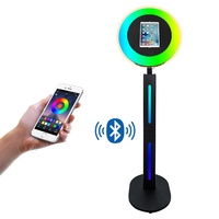 Mesin Photo Booth iPad KINGSUN LED03IPB Desain Baru 2025 Kelas Atas Harga Terjangkau untuk Pesta Pernikahan Selfie Kontrol Jarak Jauh Hitam Putih