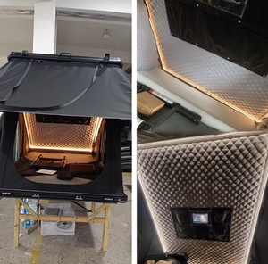 Tente de toit triangulaire en aluminium pour 3 personnes Tente de toit à coque dure étanche pour camion Jeep Car SUV Van - Product Image 6