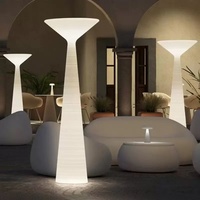Lampe de sol roulante de grande taille pour l'extérieur, sculpture en forme de champignon, design créatif pour restaurant, bar, décoration artistique, éclairage décoratif