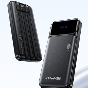 <span class=keywords><strong>AWEI</strong></span> <span class=keywords><strong>พา</strong></span><span class=keywords><strong>ว</strong></span><span class=keywords><strong>เวอร์</strong></span><span class=keywords><strong>แบงค์</strong></span> 10000mAh 20W PD ชาร์จเร็<span class=keywords><strong>ว</strong></span> พร้อมไฟแสดงสถานะ สายชาร์จในตั<span class=keywords><strong>ว</strong></span>แบบ USB-C - Product Image 1