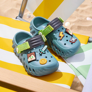 Zuecos para Niños, Sandalias de Verano para Niños, Lindos Zapatos de Dibujos Animados para Niñas y Niños, Zapatos de <span class=keywords><strong>Playa</strong></span> de Color Caramelo, Zapatos de Bebé con Orificios - Product Image 2