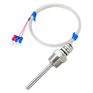 Cảm biến nhiệt độ bằng thép không gỉ nhiệt điện trở <span class=keywords><strong>PT100</strong></span>, đầu dò nhiệt độ ba điểm với lõi bên trong có thể tháo rời - Product Image 1