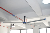 Ventilateurs industriels HVLS, ventilateurs de plafond durables de grande taille pour écuries de chevaux, écuries de bétail, contrôle de la vitesse à fréquence variable, entrepôt, station