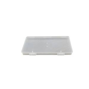 Rectangular Transparent Plastic Storage <b>Box</b> 16.5x8.5x1.6cm Double Buckle Cover Office Organizer Stationery Packaging - Product Image 5