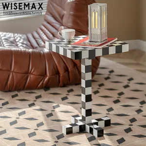WISEMAX FURNITURE Schachbrett Design MDF Freizeit Couch tisch besonderen Stil moderne Wohnzimmer möbel Beistell tisch
