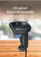 Lecteur de codes-barres USB 1D 2D QR filaire portable CMOS, prend en charge la lecture sur écran, lecteur de codes-barres UPC pour entrepôt et bibliothèque