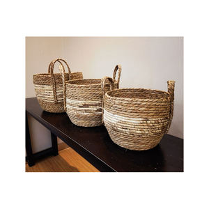 घर की सजावट हस्तनिर्मित भीड़ मक्का रस्सी के आयोजन के लिए अच्छी गुणवत्ता वाले भंडारण टोकरी तैयार करने के लिए अच्छी गुणवत्ता वाले भंडारण टोकरी - Product Image 2