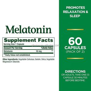OEM Natural 10mg Melatonina Cápsulas para dormir Suplemento alimenticio Píldoras para adultos Ayuda a mejorar la calidad del sueño - Product Image 6