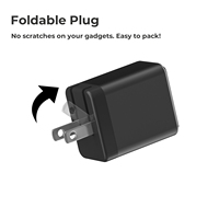 Chargeur mural GaN 45W, prise US, 2C1A USB-C/USB-A, 3 ports, charge rapide compacte, adaptateur PD/QC pour la maison, les voyages, les téléphones/tablettes