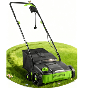 Vertak 1400W 2-en-1 Déchausseur électrique et <span class=keywords><strong>scarificateur</strong></span>, 31cm de largeur, sac de collecte 30L pour le râtelage de la chaume de printemps et la préparation de la <span class=keywords><strong>pelouse</strong></span> d'automne - Product Image 1