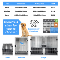 Profession elle modulare benutzer definierte Innen abnehmbare Edelstahl Pet Kennel wasserdichte Hunde käfig Tierarzt Bank Kiste mit Box Verpackung