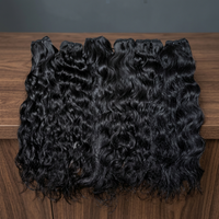 Extensions de cheveux naturels indiens Remy en vrac, ondulés, double trame, pointes pleines, noir naturel, toutes couleurs disponibles