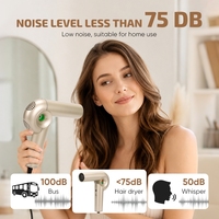 Sèche-cheveux ionique professionnel 110000 tr/min, sans dommages thermiques, avec diffuseur, pliable, mini sèche-cheveux de voyage