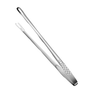 AKL 304 Stainless Steel Food Clips Long Handle Non Slip Grilling Steak Barbecue Cooking Tool - Product Image 2