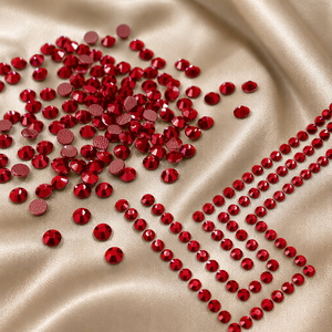 Strass thermocollant à dos plat, écologique, couleur Rouge Cerise Siam Clair, pour la Saint-Valentin, l'amour et la passion, <span class=keywords><strong>en</strong></span> forme de cœur, avec échantillon rapide - Product Image 5