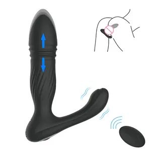 10-Frequency Telescopic Vibration Mode Magnetic Charging Prostate Massage Butt Plug Anal Vibrator For Men Women