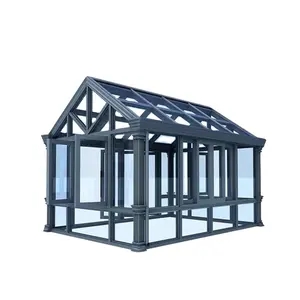 Formato su misura esterno Patio Gazebo in alluminio vetro casa veranda giardino serra