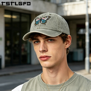 Gorra de Béisbol de 6 Paneles de Algodón Lavado con Logotipo Personalizado, Gorra de Papá con Bordado Desgastado al por Mayor, Fabricante de Gorras Vintage - Product Image 3