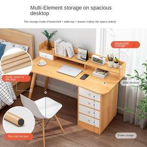 Haute qualité moderne nordique simple maison chambre enfants étude bambou bois blanc bureau avec tiroirs pour enfants - Product Image 3