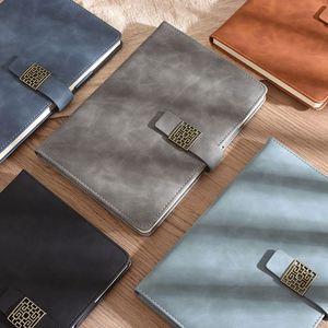 Promotional <b>Personalised</b> A5 Custom Leather <b>Notebook</b> New Design Hardcover Logo Printing Magnetic Buckle <b>Notebook</b> for Business - Product Image 2