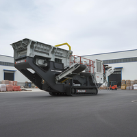 Concasseur à mâchoires mobile sur chenilles pour béton, 350-750 T/H, prix usine pour l'exploitation minière