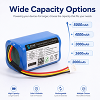 Paket Baterai Lithium Ion 18650 2S2P 7.4V 2600mAh Isi Ulang dengan BMS untuk Tirai Motor Listrik Pintar