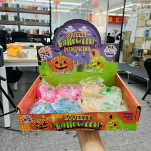 Figurines anti-stress à remontée lente en maltose scintillante, motif citrouille d'Halloween, pour cadeaux de fête, expédiées depuis notre entrepôt aux États-Unis - Product Image 6