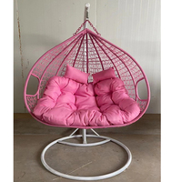 Siège suspendu en rotin prix de revient d'usine œuf suspendu balançoire de jardin chaise patio osier larme balançoire double chaise