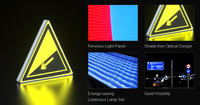 Panneaux de signalisation routière lumineux actifs triangulaires en aluminium pour la sécurité routière