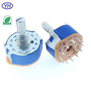 YUWAH Factory High quality 25mm OEM Mini Rotary <b>Dip</b> <b>Switch</b> 4 5 6 8 10 11 12 Position Rotary Voltage Selector <b>Switch</b> 12 positions - Product Image 5