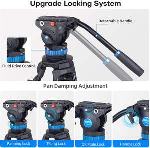 <span class=keywords><strong>Trépied</strong></span> vidéo AM-25S <span class=keywords><strong>SIRUI</strong></span>, <span class=keywords><strong>trépied</strong></span> professionnel robuste de 74.8 "avec tête fluide d'amortissement réglable pour DSLR, caméscope, appareils photo - Product Image 5