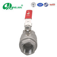 Vanne à boisseau sphérique manuelle 2 pièces filetée en acier inoxydable 304 316 avec poignée OEM pour usage industriel, contrôle des fluides eau/huile/gaz