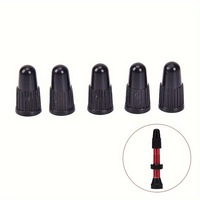 Adaptateur de valve Presta en laiton (lot de 5 + 10 capuchons) - Convertit Presta en Schrader pour tous types de vélos, vélos électriques et trottinettes électriques