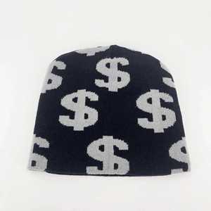 Gorro de punto clásico unisex personalizado con estampado de dólar, gorro de lana elástico y cálido, regalo promocional - Product Image 3