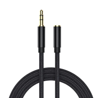 Câble d'extension audio tressé en nylon pour prise jack 3,5 mm TRS TRRS, adaptateur pour musique et appels