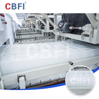 Machines à blocs de glace de grande taille pour usine de blocs de glace au fréon, fabrication automatique de blocs de glace industriels de 15 à 30 tonnes