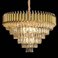 Lustre en cristal K9 de luxe vintage en laiton doré, design branche d'arbre, pour salon