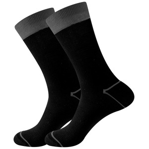 Chaussettes montantes noires pour hommes, à blocs de couleur, style Business Casual et sport, avec dessus coloré, OEM, personnalisables, vente en gros - Product Image 6