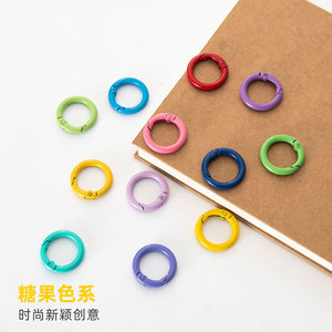Anneau de suspension à ressort coloré effet bonbon, diamètre 23,5 mm, pour porte-clés, sacs DIY et accessoires de suspension pour voiture - Product Image 2