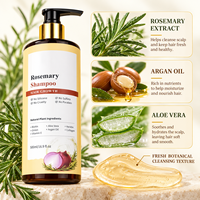 Ensemble de soins capillaires à la rosemaine en 4 pièces avec shampoing, après-shampoing, huile capillaire et revitalisant profond pour des cheveux plus doux et plus lisses, marque privée