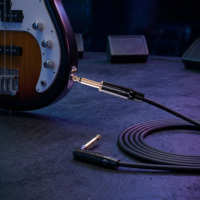Câble d'instrument 1/4 pouce 6,35 mm TS avec connecteur silencieux basse capacité OFC pour guitare électrique et basse