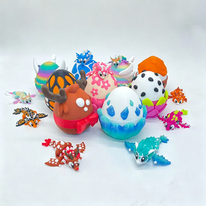 Piccole Uova di Drago 3D con Drago all'Interno, Mini Draghi Volanti con Occhi e Ali, Decorazioni per Cesti di Pasqua, Set di Mini Uova Animali - Product Image 1