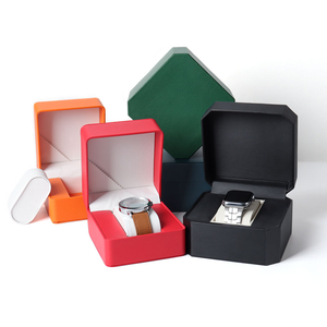 <b>Custom</b> Luxury PU Leather Watch Storage <b>Case</b> Rectangle <b>PC</b> <b>Case</b> Logo Foam Insert Display Packaging Water Resistant Dustproof Snap - Product Image 2